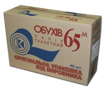 Туалетная бумага "Обухов"(заводская) 65м 48 шт. - 1
