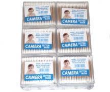 Ушные палочки в пластиковой коробке Camera (100 шт.) - 1