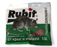 Гранулы "Зоокумарин У"  RUBIT от крыс и мышей (100 г.)