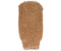 Мочалка рукавичка для тела банная № 55 (лен)